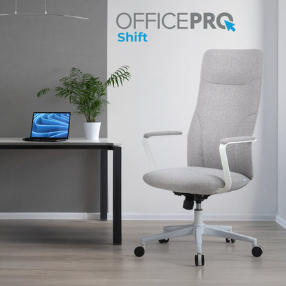 Офісне крісло OfficePro Shift OC545 сіре, текстильне