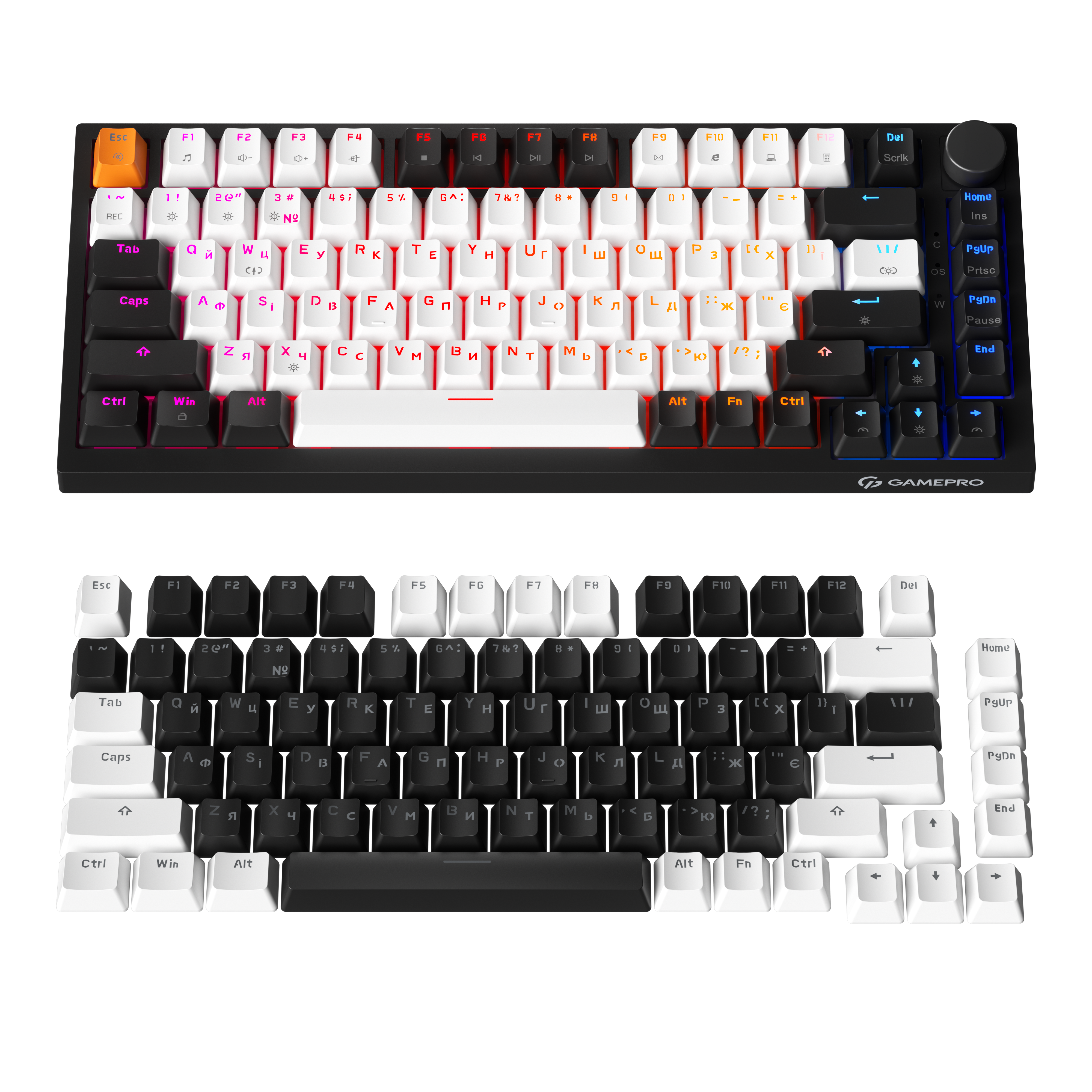GamePro MK160 V2 Warden QLAB Sakura Black — перемикачі QLAB Sakura