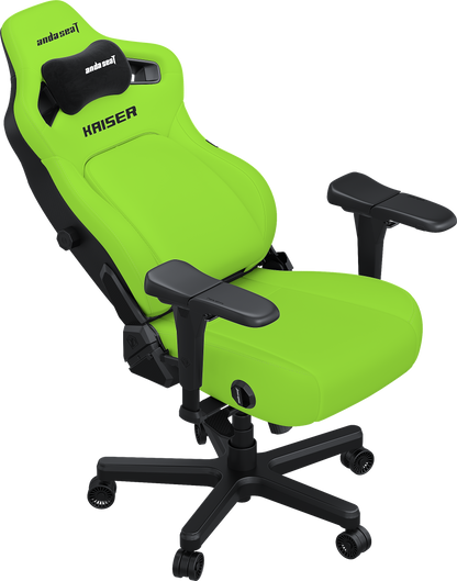 Крісло ігрове Anda Seat Kaiser 4 Cyber Green PVC Size XL