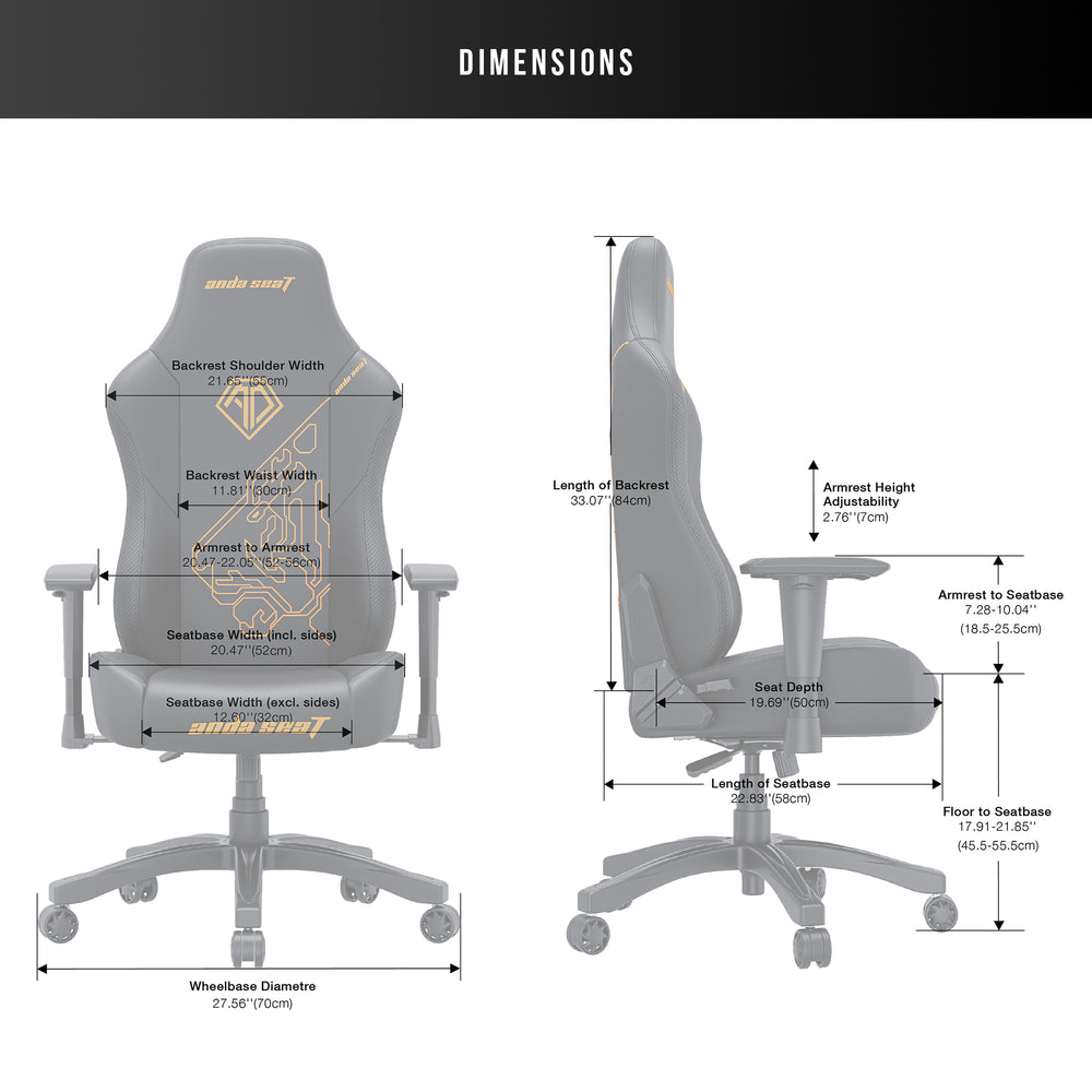 Кресло игровое Anda Seat Phantom Tiger Edition Black Size L