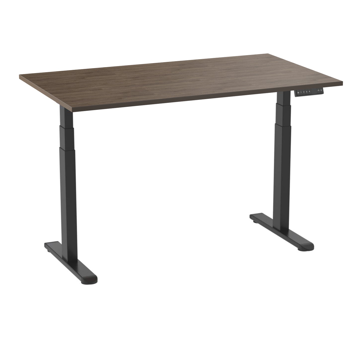 AD:TA Стіл з регулюванням висоти Tiny Desk 3 Чорний / 120*70*1.8 см / Темне дерево