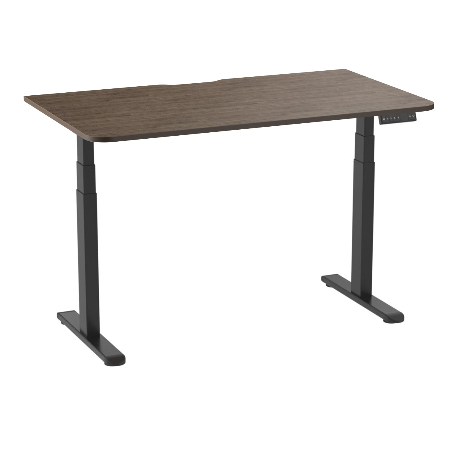 AD:TA Стіл з регулюванням висоти Tiny Desk 3 Чорний / 138*80*1.8 см PRO / Темне дерево