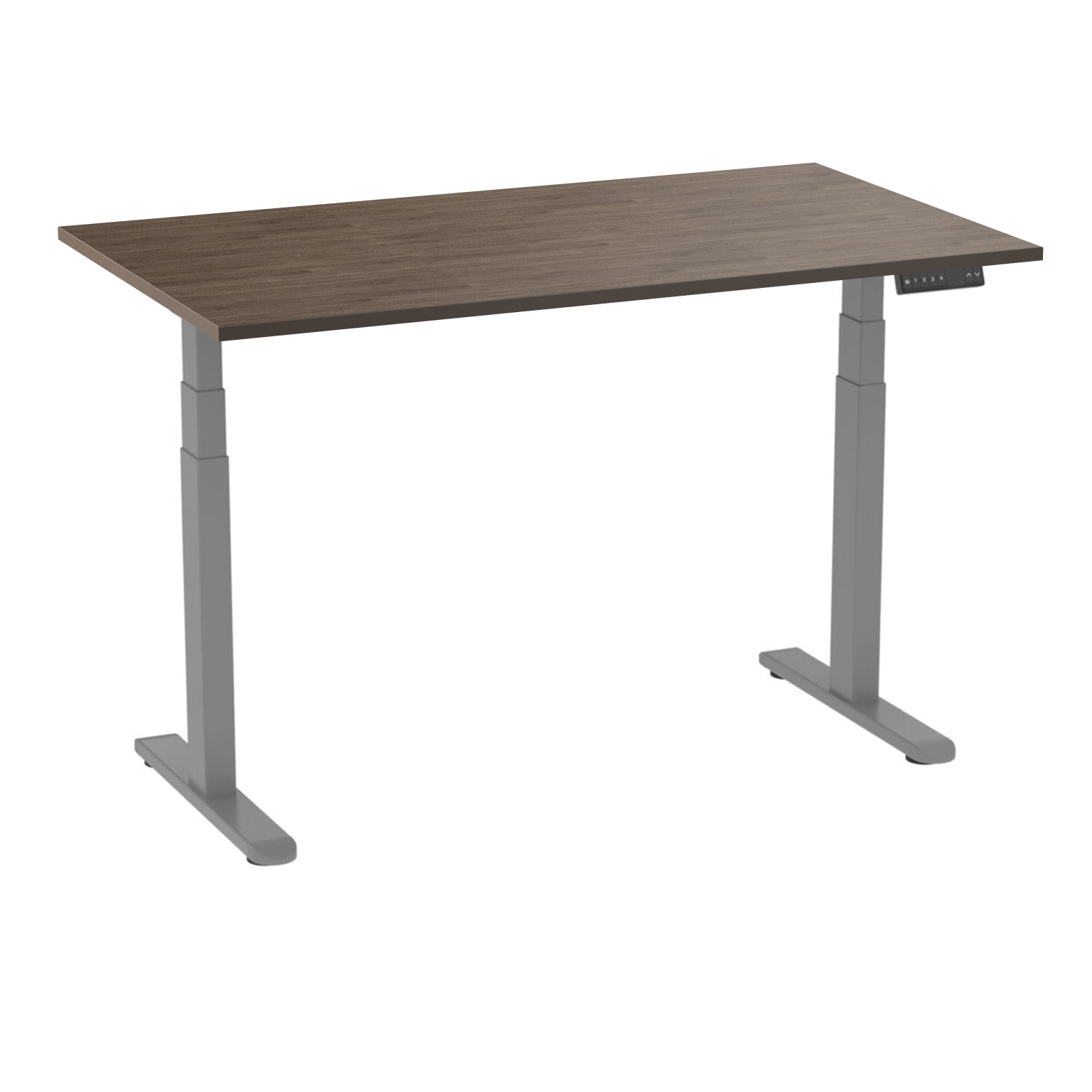 AD:TA Стіл з регулюванням висоти Tiny Desk 3 Сірий / 138*80*1.8 см / Темне дерево