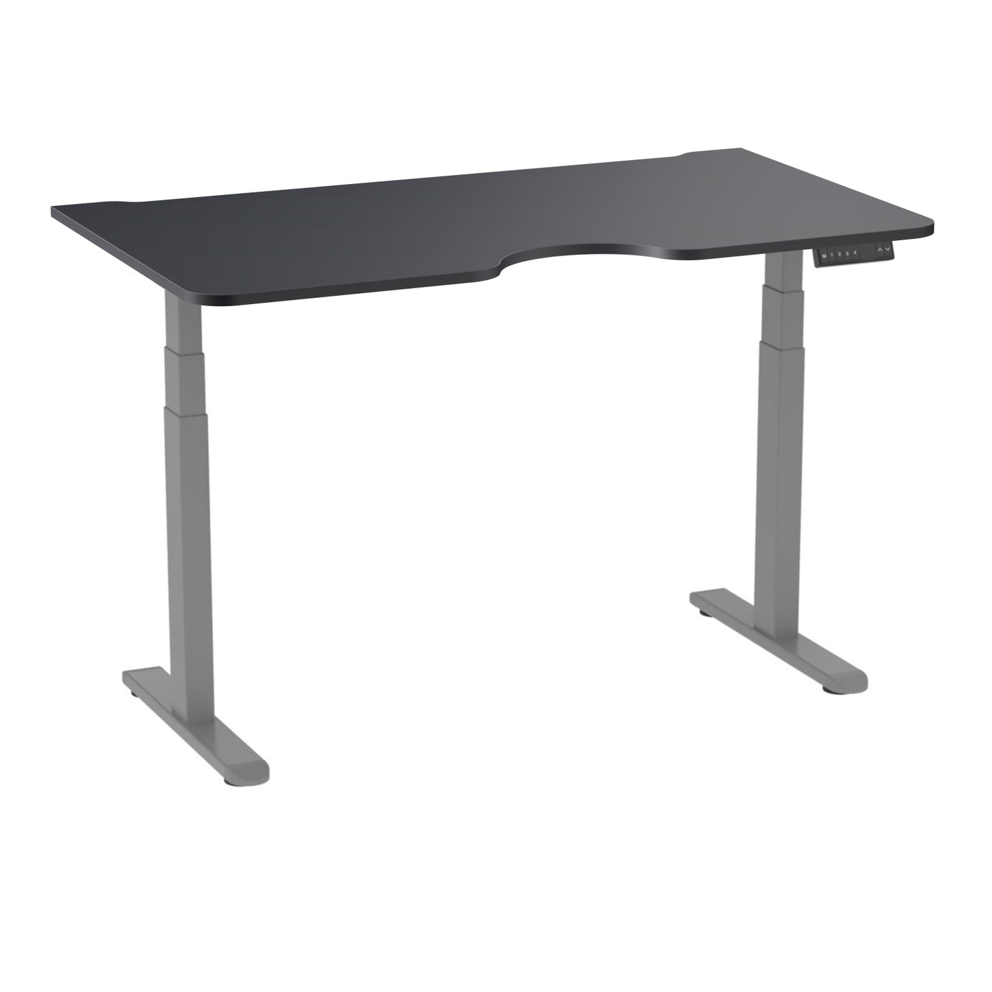 AD:TA Стіл з регулюванням висоти Tiny Desk 3 Сірий / 138*80*1.8 см з вирізом / Сірий