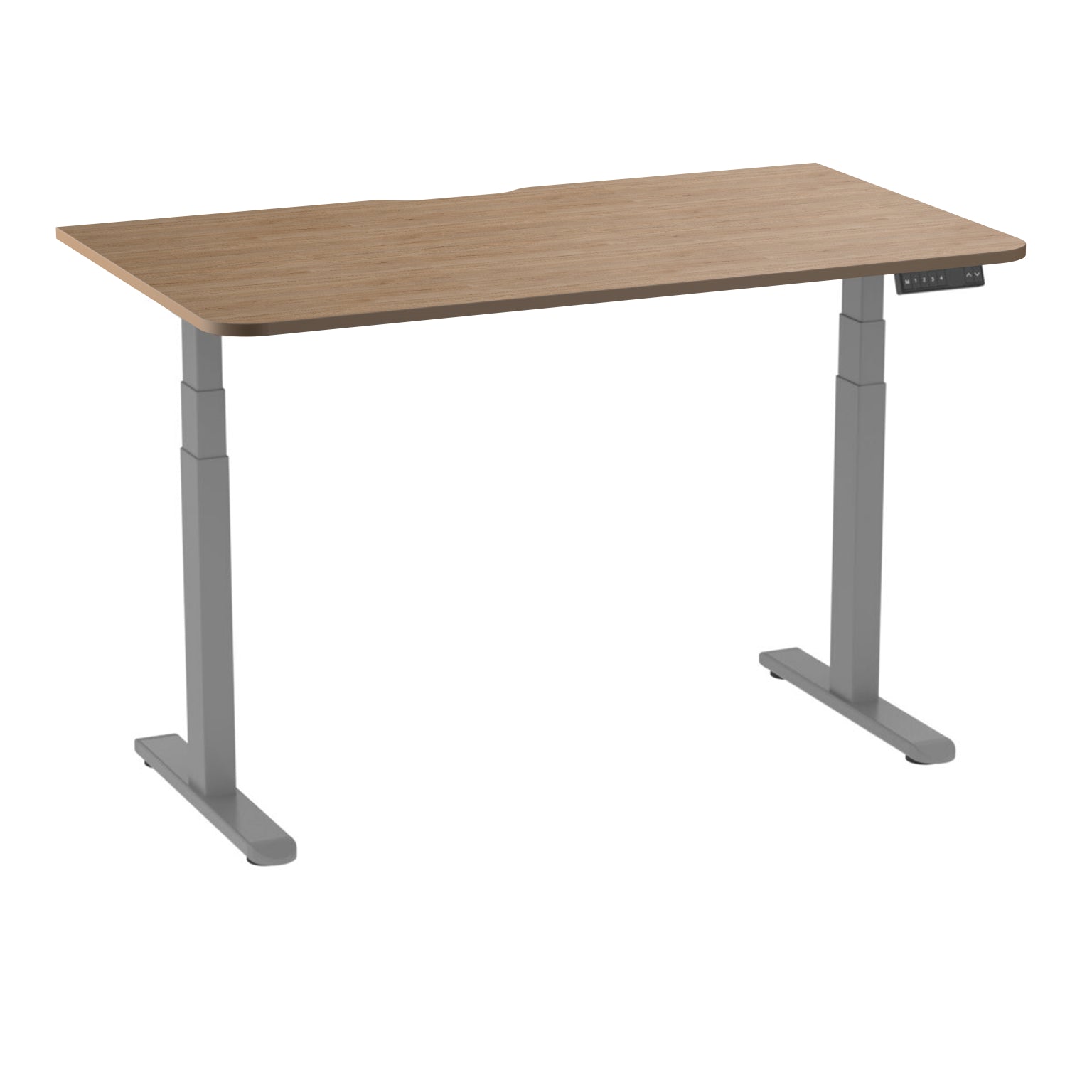 AD:TA Стіл з регулюванням висоти Tiny Desk 3 Сірий / 138*80*1.8 см PRO / Світле дерево