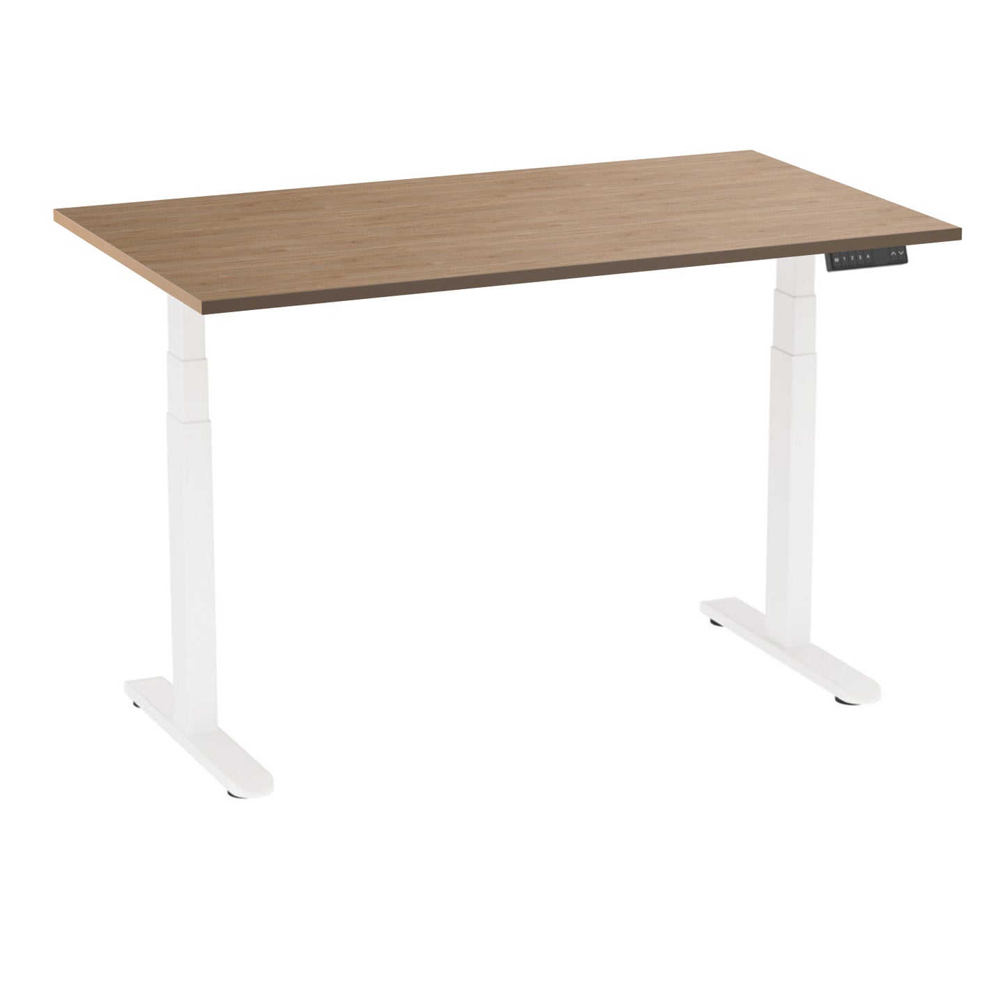 AD:TA Стіл з регулюванням висоти Tiny Desk 3 Білий / 120*70*1.8 см / Світле дерево