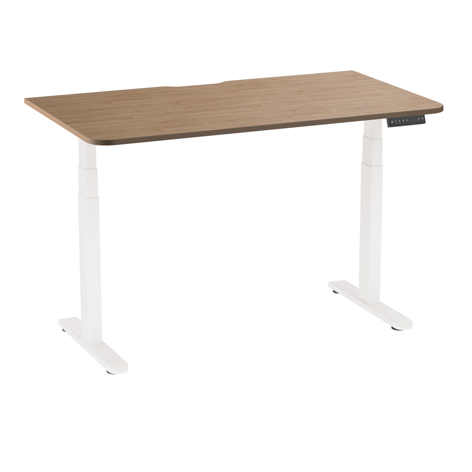 AD:TA Стіл з регулюванням висоти Tiny Desk 3 Білий / 138*80*1.8 см PRO / Світле дерево