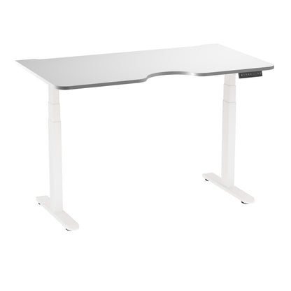 AD:TA Стіл з регулюванням висоти Tiny Desk 3 Білий / 138*80*1.8 см з вирізом / Білий