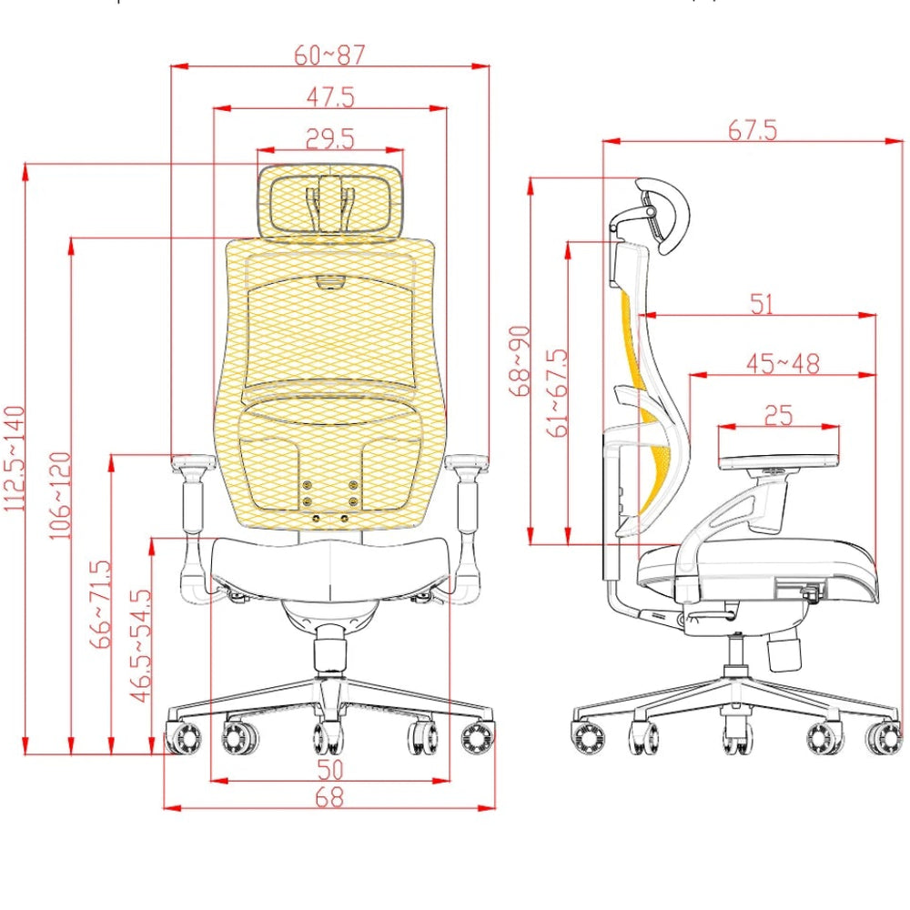 Ергономічне крісло SL Pro+ з підлокітниками Swivel