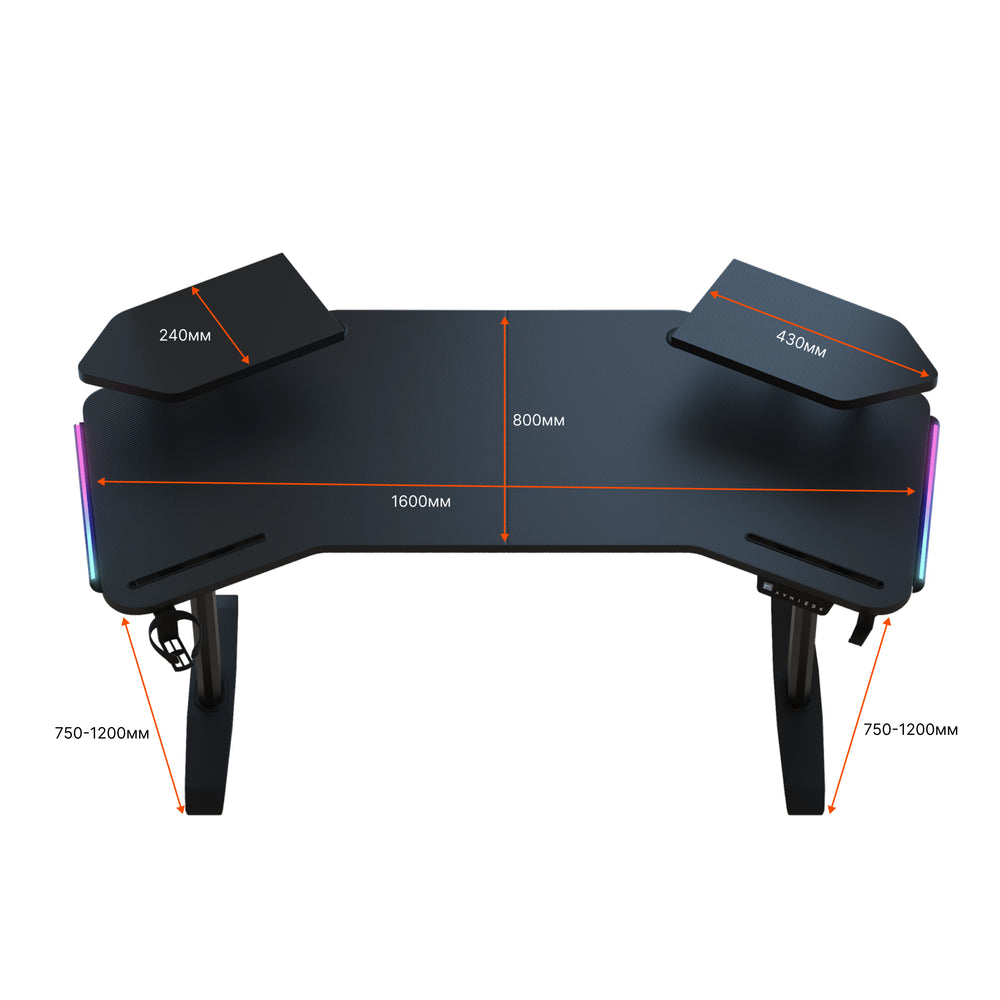 Комп’ютерний стіл з електрорегулюванням висоти Anda Seat Shadow Warrior Black