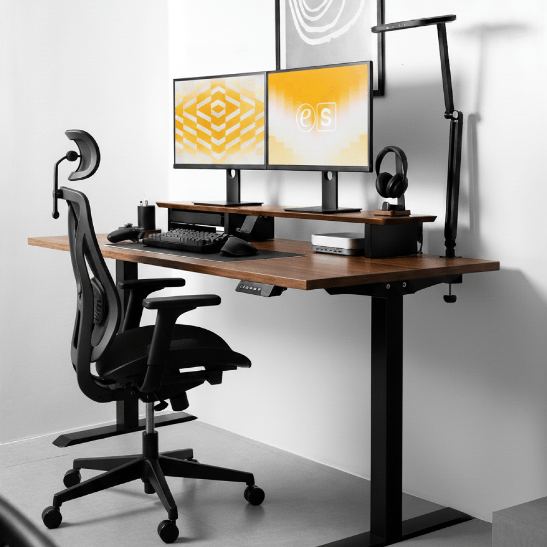 Комп’ютерний стіл двомоторний триступеневий Kaidi Black