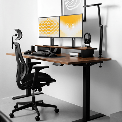 Комп’ютерний стіл двомоторний триступеневий Kaidi Black