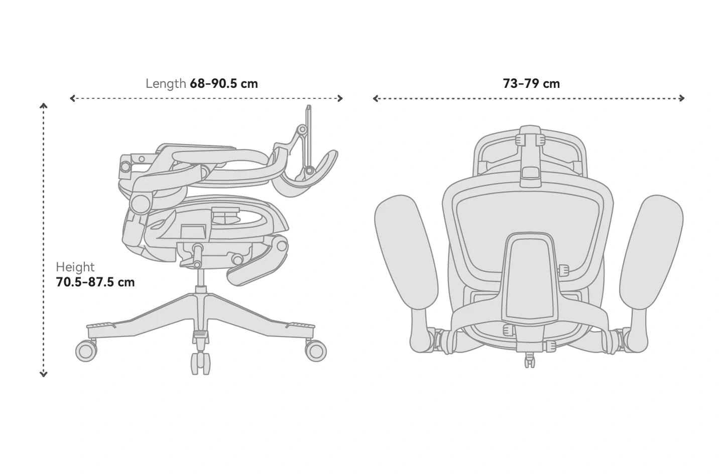 Ергономічне офісне крісло HINOMI H2 Pro з підставкою для ніг