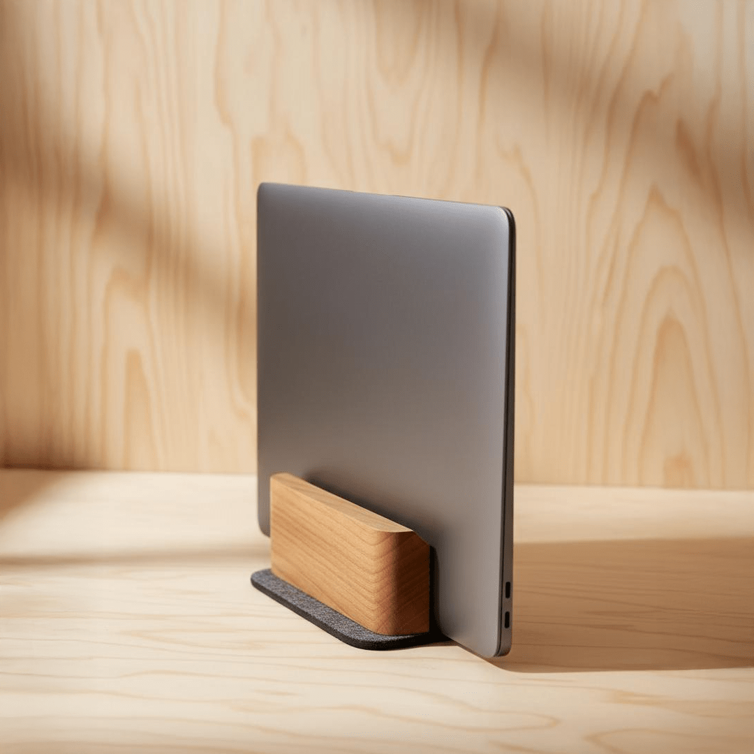 Деревянная вертикальная подставка для ноутбука LA:DO