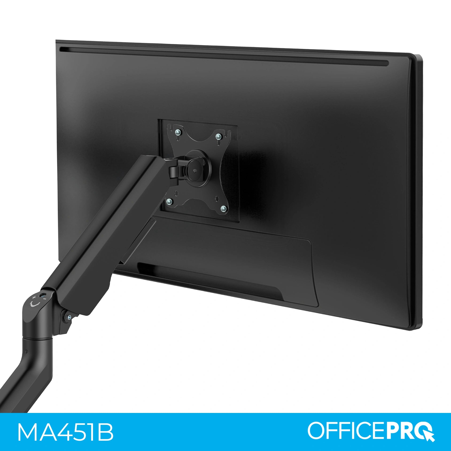 Кронштейн OfficePro MA451B чорний — монітор на кронштейні, фронтальний кадр