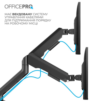 Кронштейн OfficePro MA452B чорний — варіанти монтажу до столу