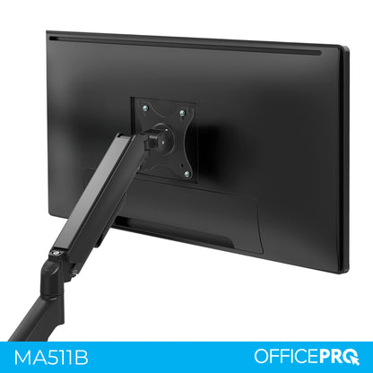 Кронштейн для монітора OfficePro MA511B чорний — монітор ззаду на кронштейні