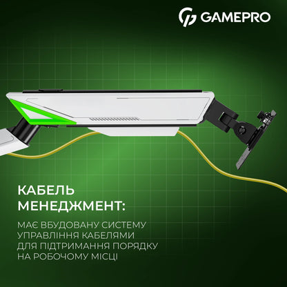 Кронштейн для монітора GamePro MAG200W білий — кріплення на стіл, друга інфографіка