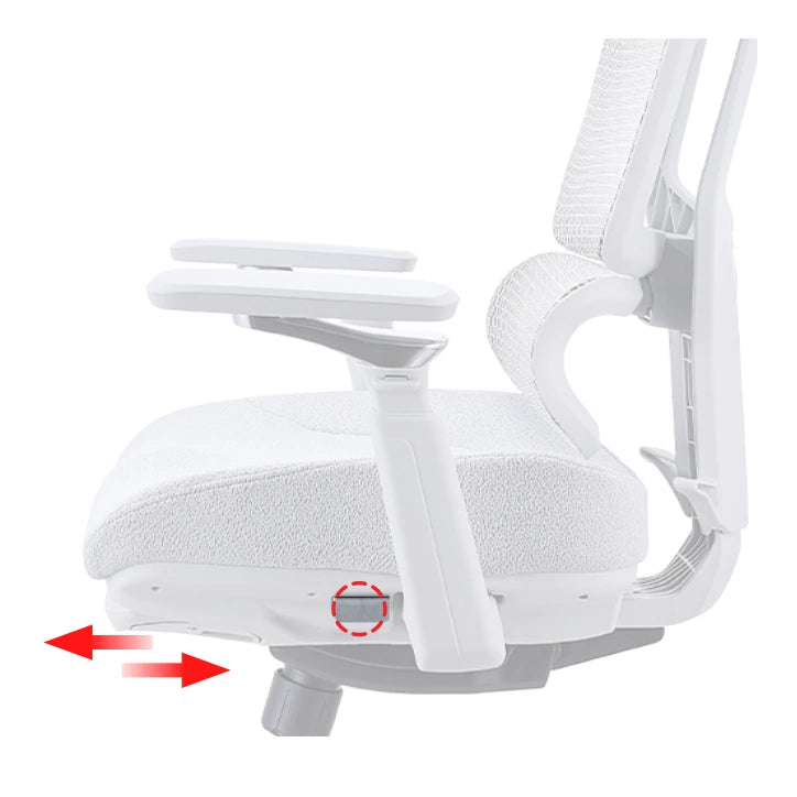 Крісло GT Chair Open F — важіль регулювання глибини сидіння