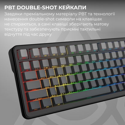 Бездротова механічна клавіатура Ajazz AK820 MAX PLUS White Birch Switch — фото 14