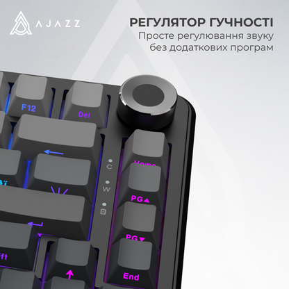 Бездротова механічна клавіатура Ajazz AK820 MAX PLUS White Birch Switch — фото 17