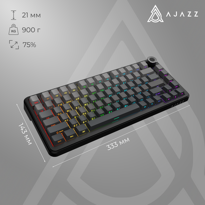 Бездротова механічна клавіатура Ajazz AK820 MAX PLUS White Birch Switch — фото 18