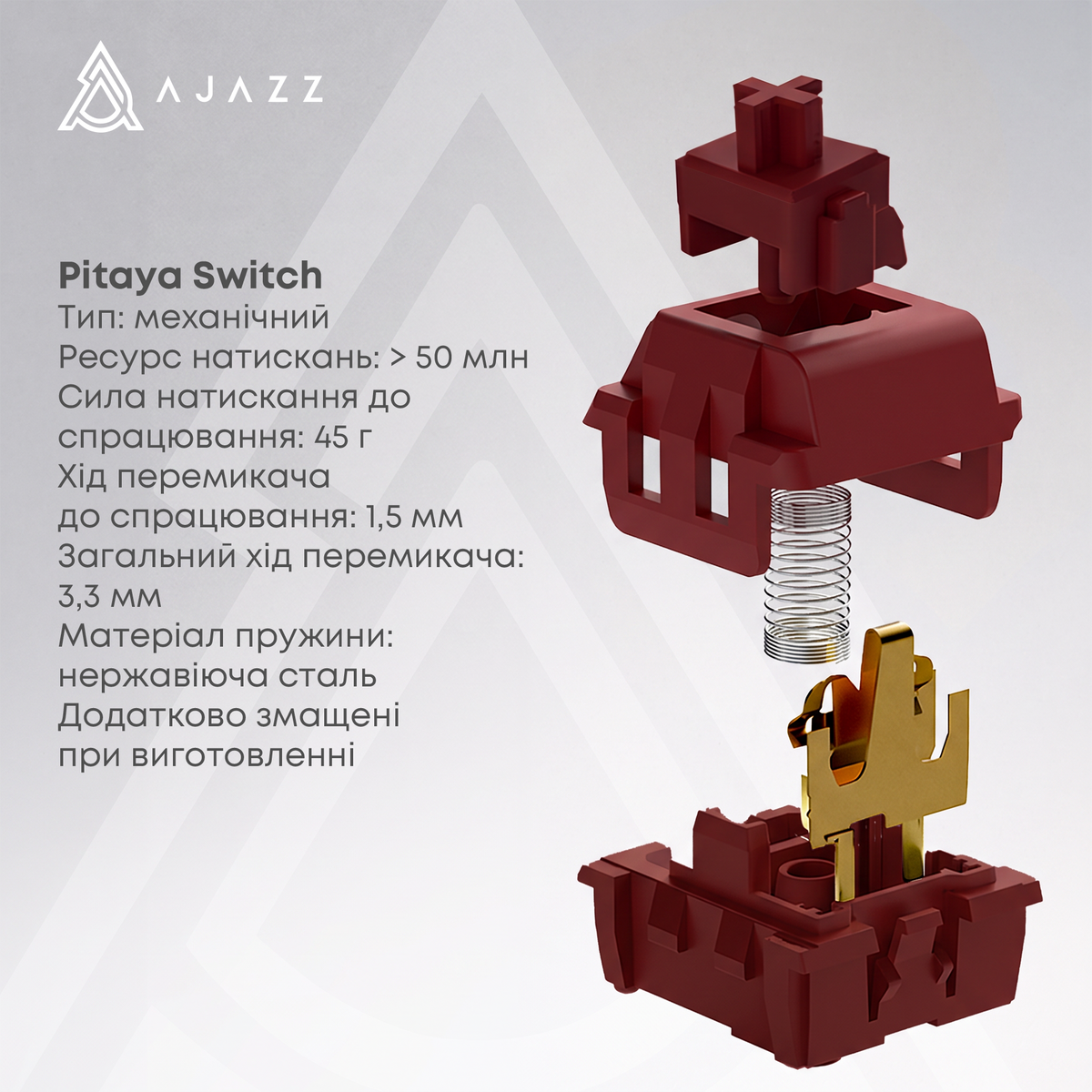 Бездротова механічна клавіатура Ajazz MK87 Pitaya Switch — фото 12
