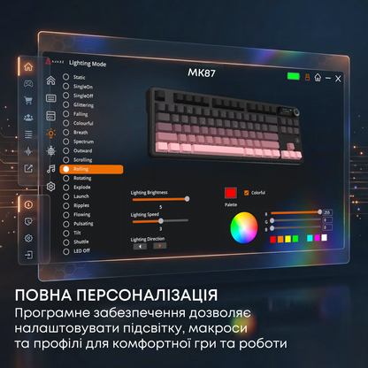 Бездротова механічна клавіатура Ajazz MK87 Pitaya Switch — фото 13
