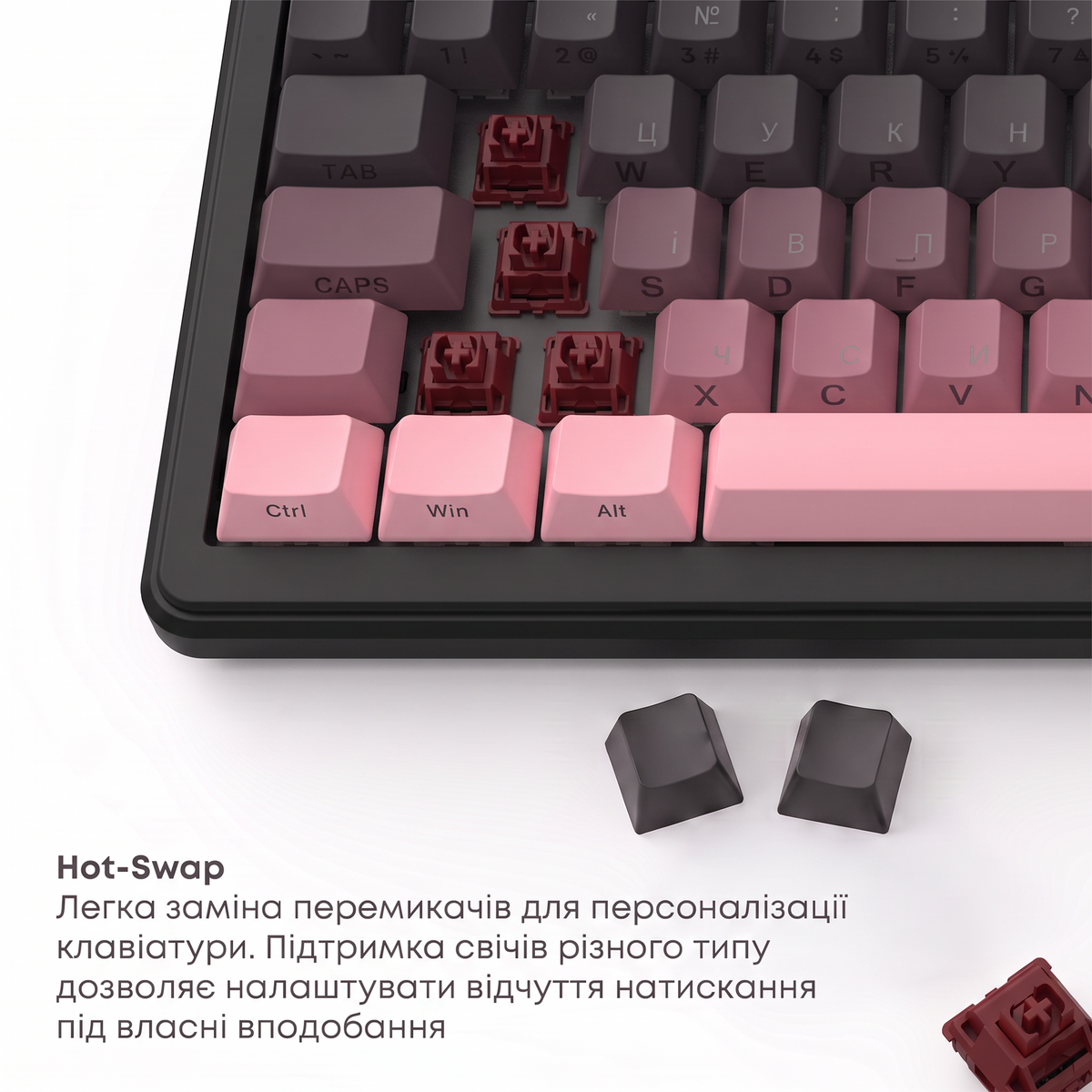 Бездротова механічна клавіатура Ajazz MK87 Pitaya Switch — фото 14