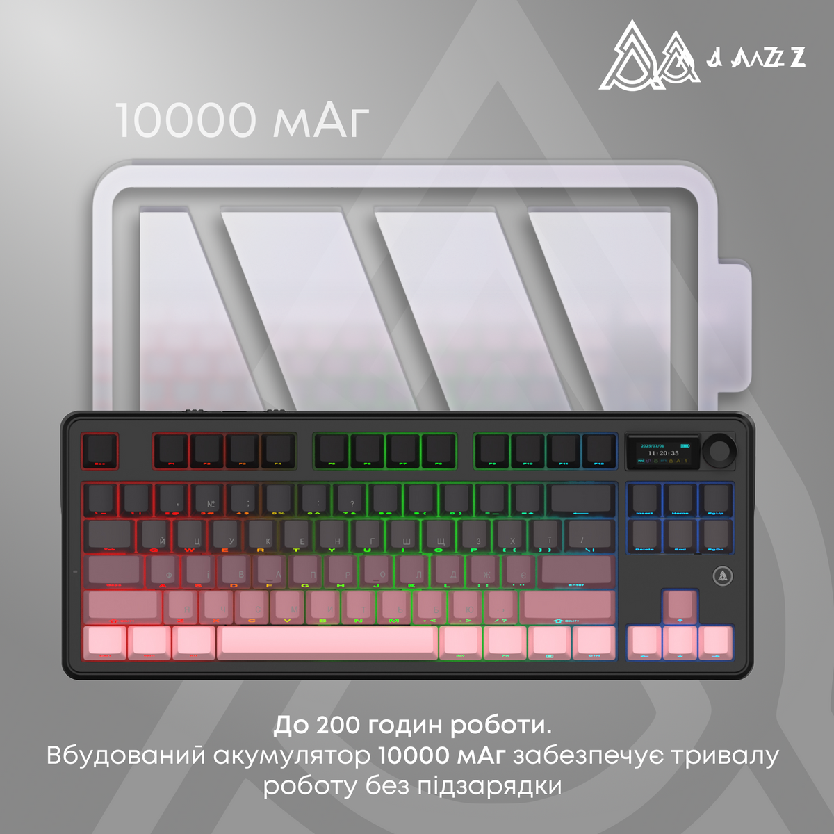 Бездротова механічна клавіатура Ajazz MK87 Pitaya Switch — фото 16