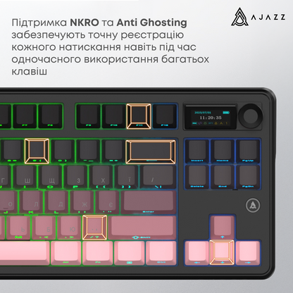 Бездротова механічна клавіатура Ajazz MK87 Pitaya Switch — фото 17