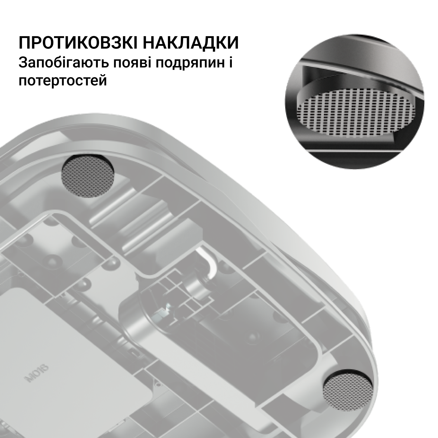 Протиковзні накладки підставки FR716 — інфографіка