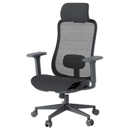 Офісне крісло OfficePro Wave OC670 чорне з сітчастою спинкою