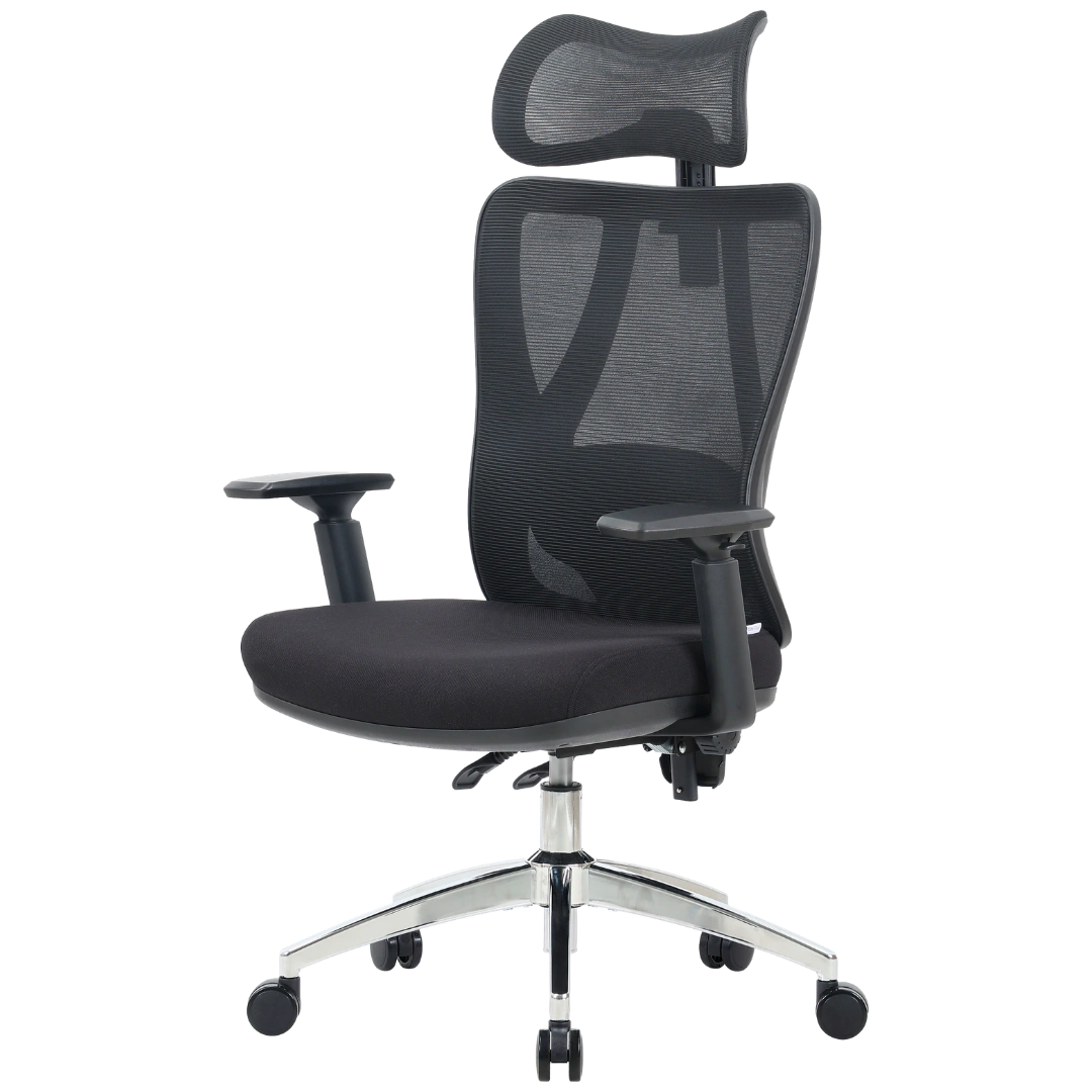 Офісне крісло OfficePro Aero OC490B чорне, сітчаста спинка