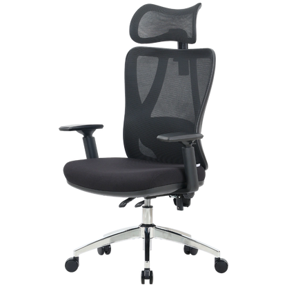 Офісне крісло OfficePro Aero OC490B чорне, сітчаста спинка