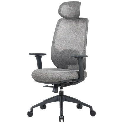 Офісне крісло OfficePro Comfort OC524 сіре, сітчаста спинка
