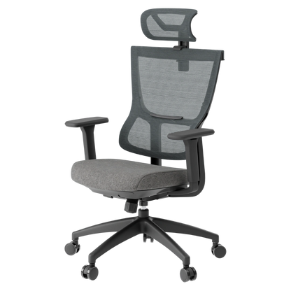 Ергономічне офісне крісло OfficePro Elegant OC600 чорне з сітчастою спинкою