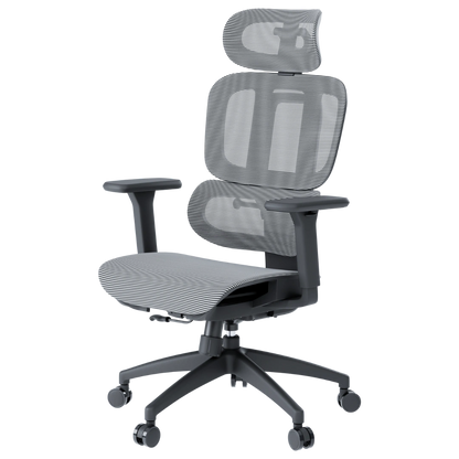 Ергономічне офісне крісло OfficePro Skyline OC680 чорно-сіре з сіткою