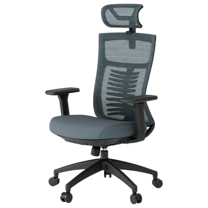Ергономічне офісне крісло OfficePro Balance OC550 чорно-сіре з сіткою