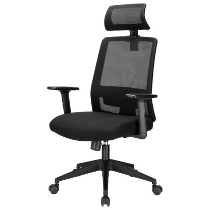 Офісне крісло OfficePro OC420B чорне з сітчастою спинкою