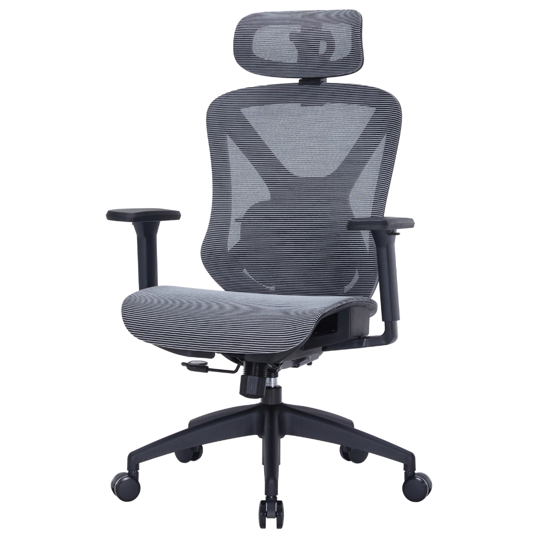 Ергономічне офісне крісло OfficePro Harmony OC310 чорне з сітчастою спинкою