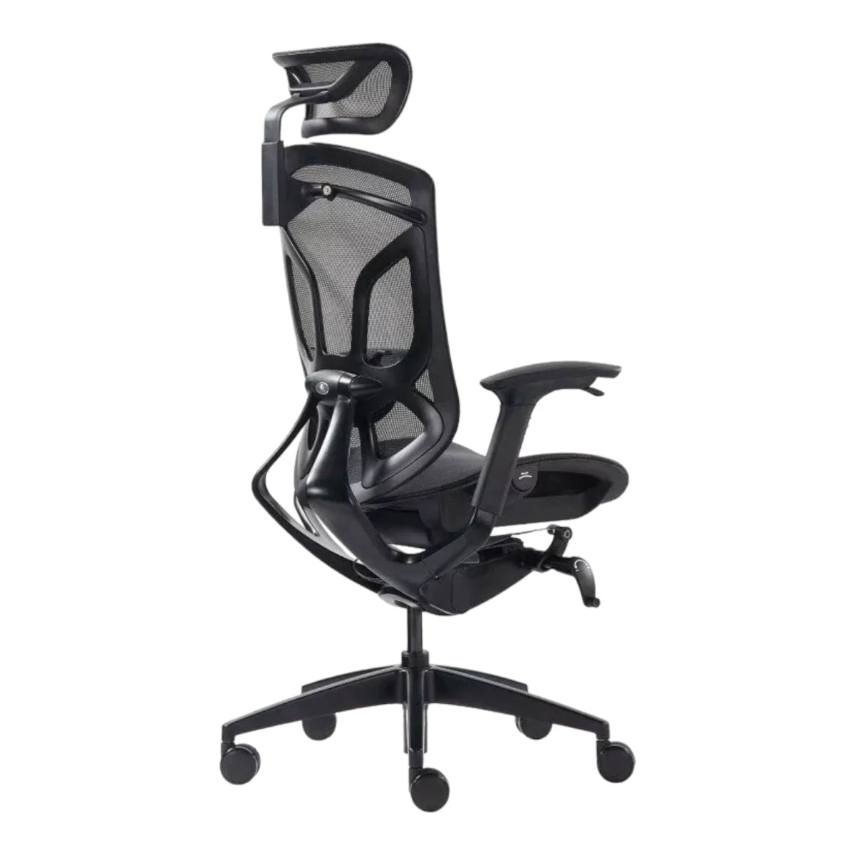 Крісло GT Chair DVARY Total Black — вид ззаду збоку
