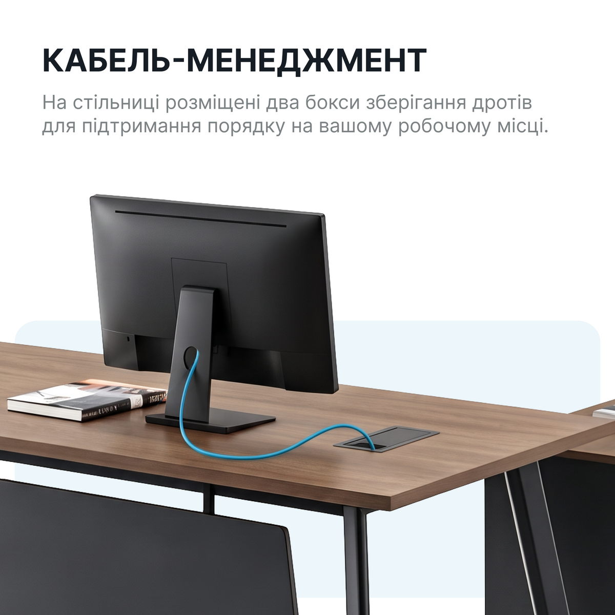 Стіл з тумбочкою OfficePro PG-F20B-16B — фото 5
