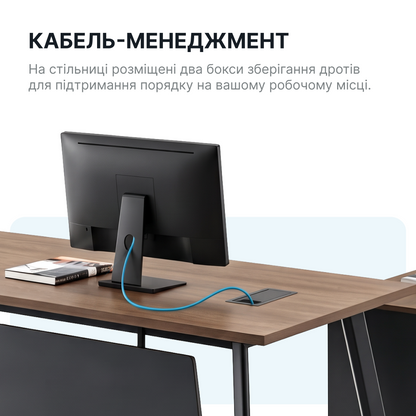 Стіл з тумбочкою OfficePro PG-F20B-16B — фото 5