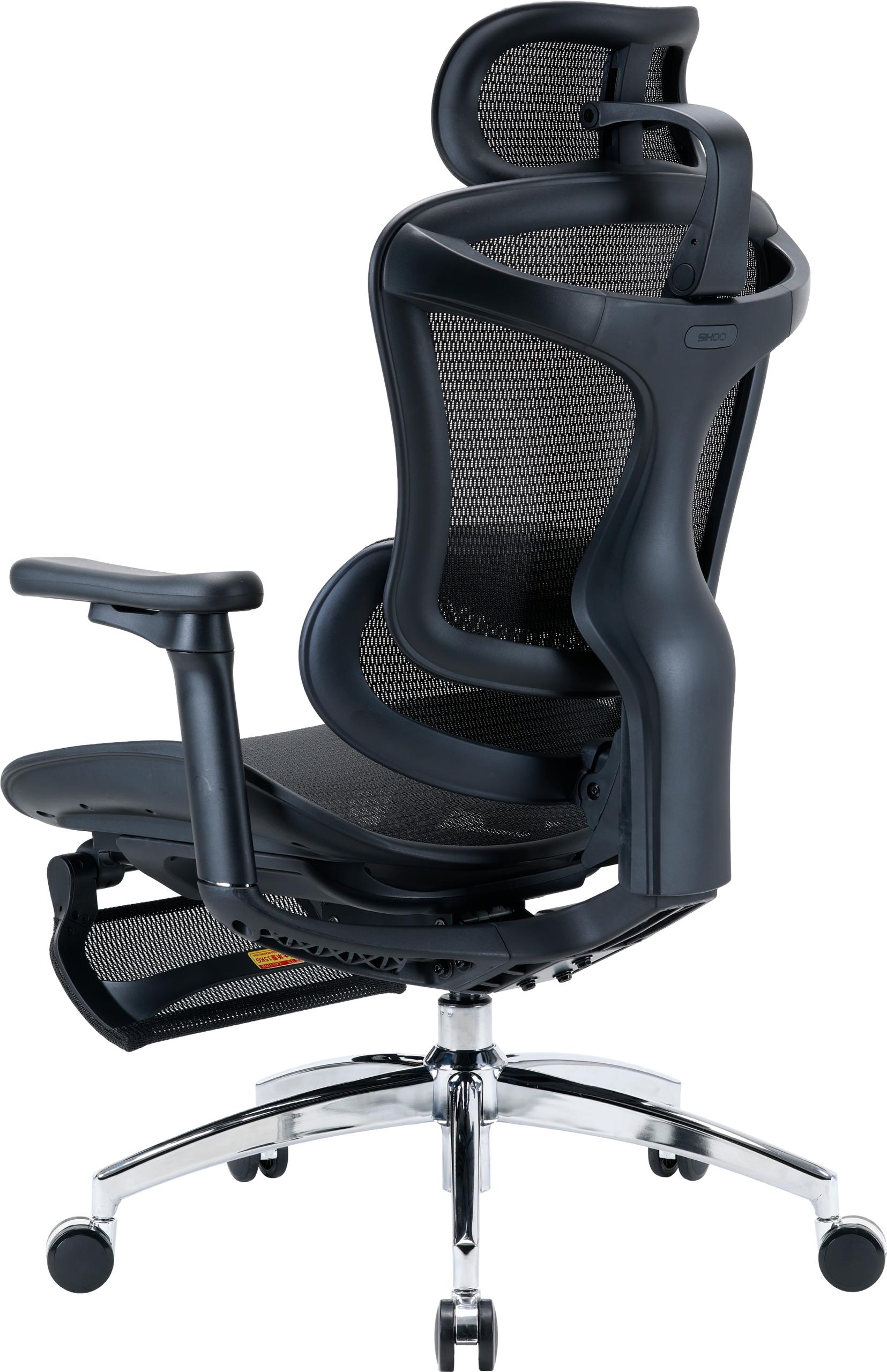 Кресло офисное с подставкой для ног Sihoo DORO C300L Mesh Black with footrest