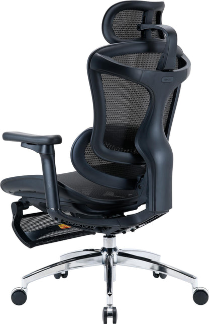Кресло офисное с подставкой для ног Sihoo DORO C300L Mesh Black with footrest