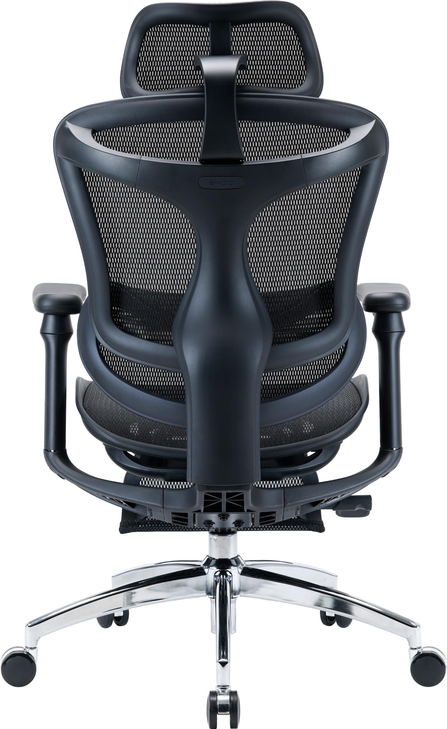 Кресло офисное с подставкой для ног Sihoo DORO C300L Mesh Black with footrest