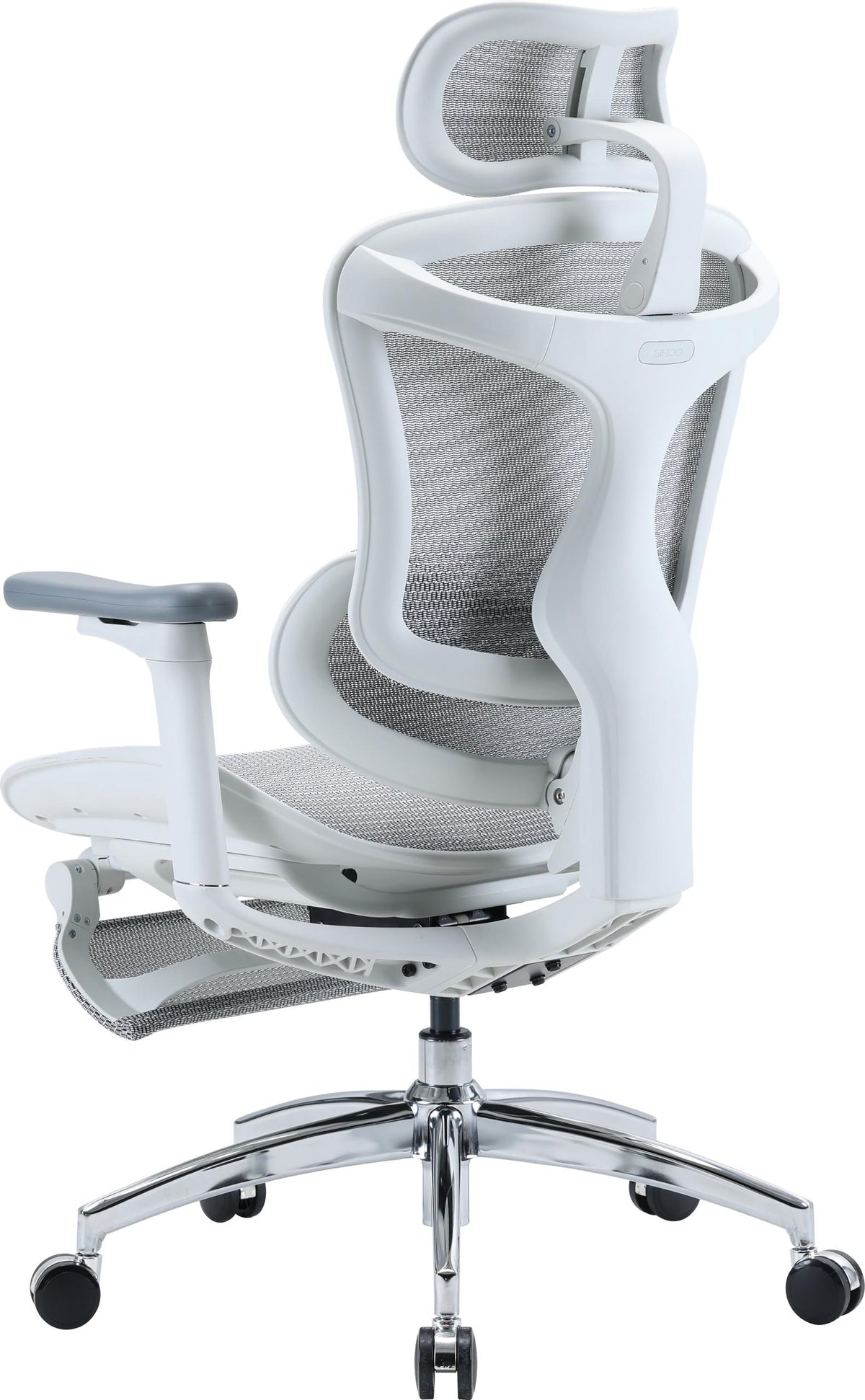 Кресло офисное с подставкой для ног Sihoo DORO C300L Mesh White with footrest